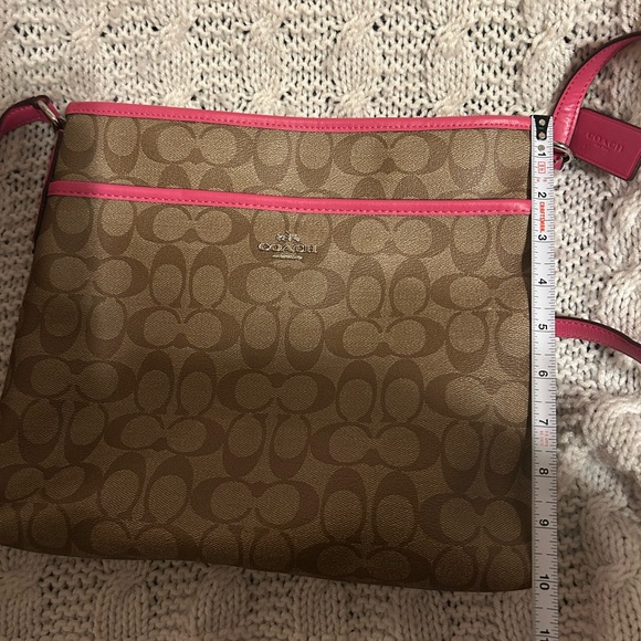 Coach Signature Brown and Pink Crossbody Bag - Picture 8 of 8